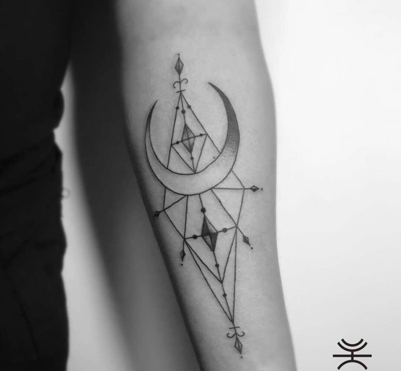 幾何圖騰。纹身图片