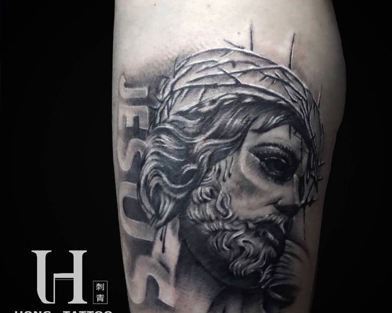 耶稣纹身图片