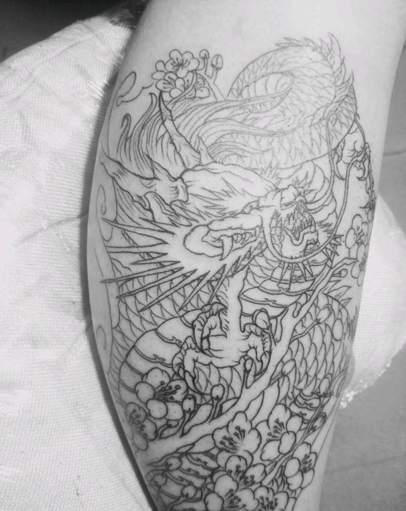 龙。纹身图片