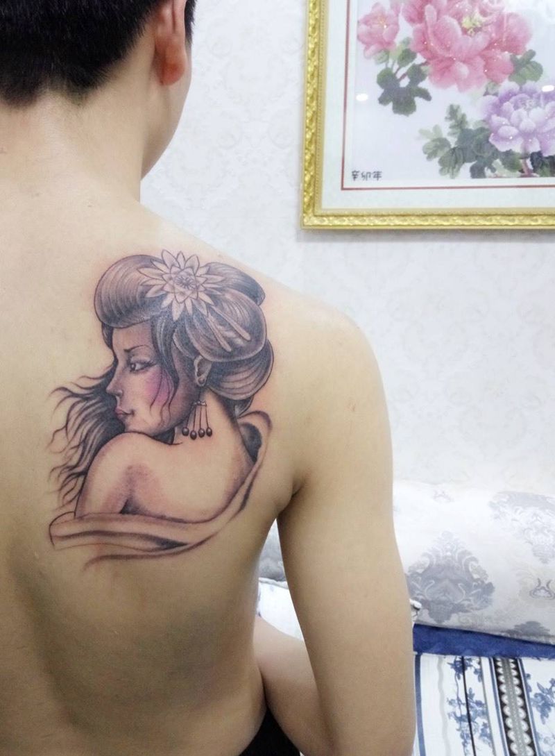 艺妓纹身图片