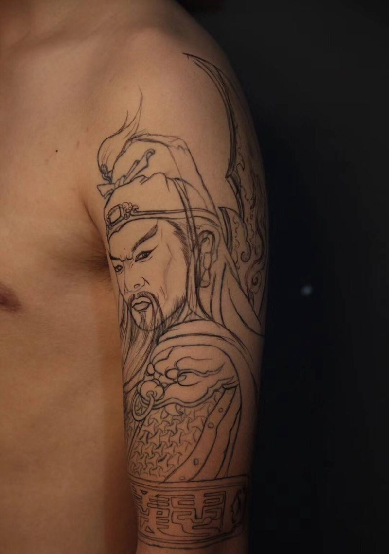 关公纹身图片