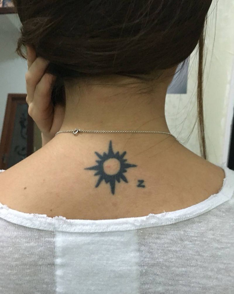 六芒星星空纹身图片