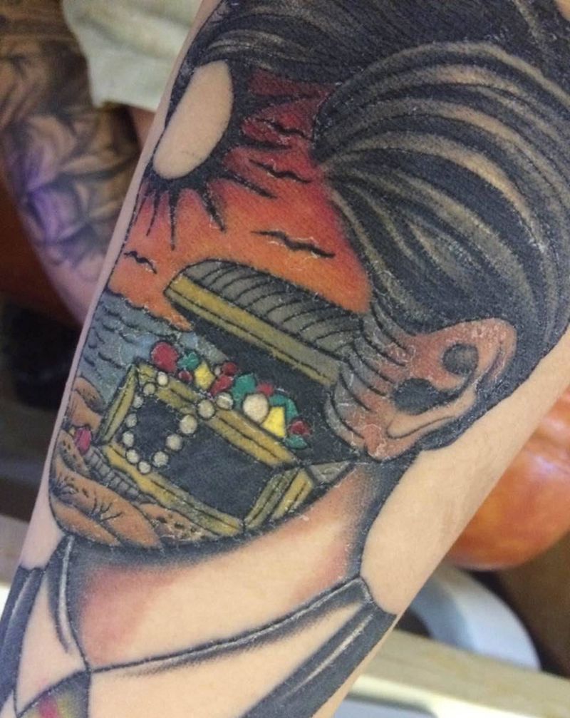 正常恢复结痂纹身图片