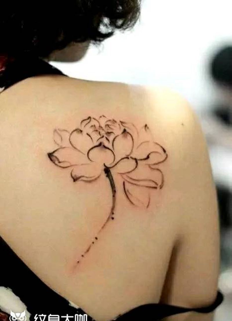 莲花。纹身图片