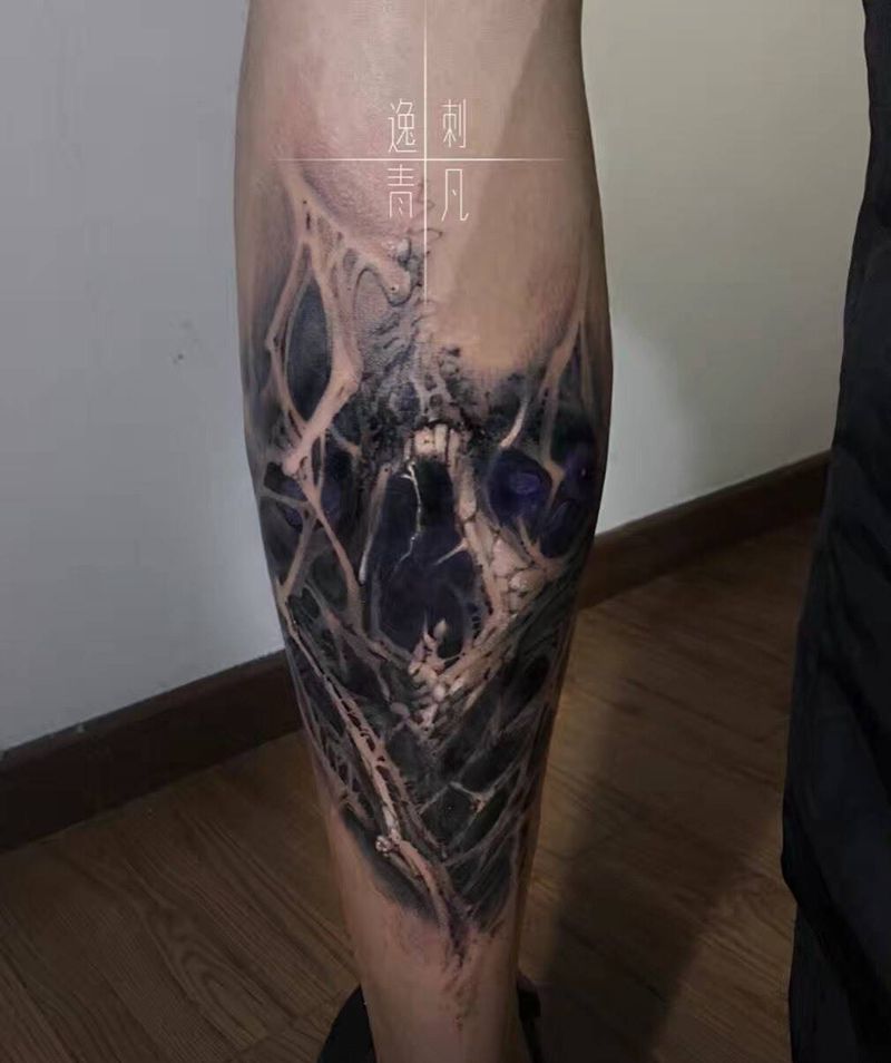 生化骷髅纹身图片