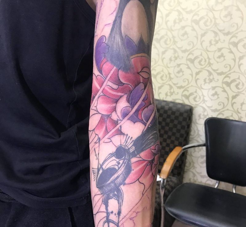 花臂添加纹身图片