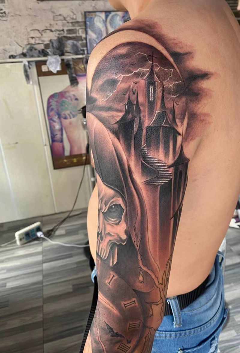 欧美风纹身图片_手部欧美写实纹身图案