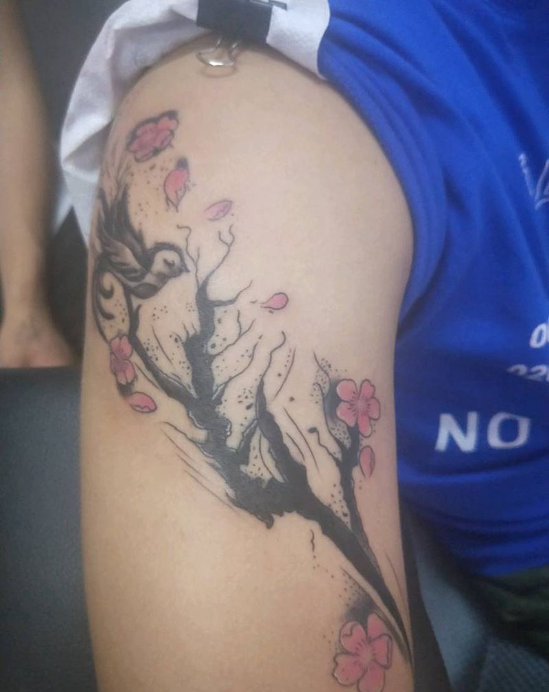 樱花。纹身图片