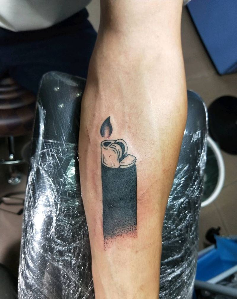 打火机。纹身图片