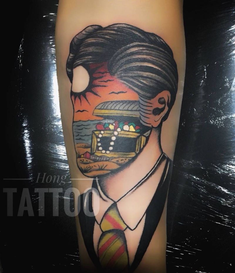 绅士的内心纹身图片