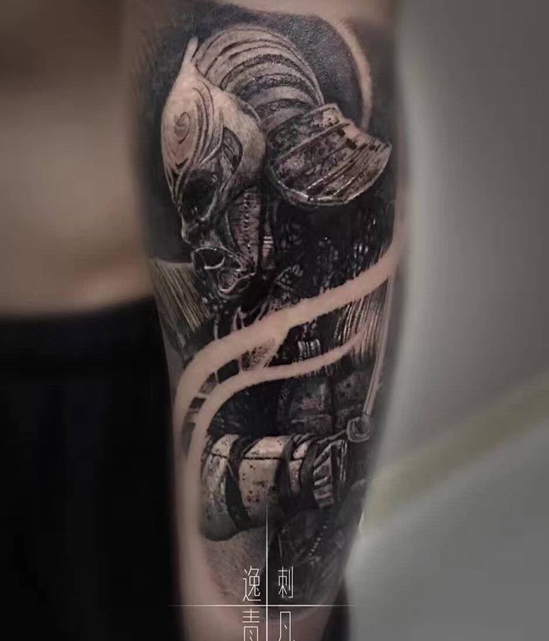 武士纹身图片