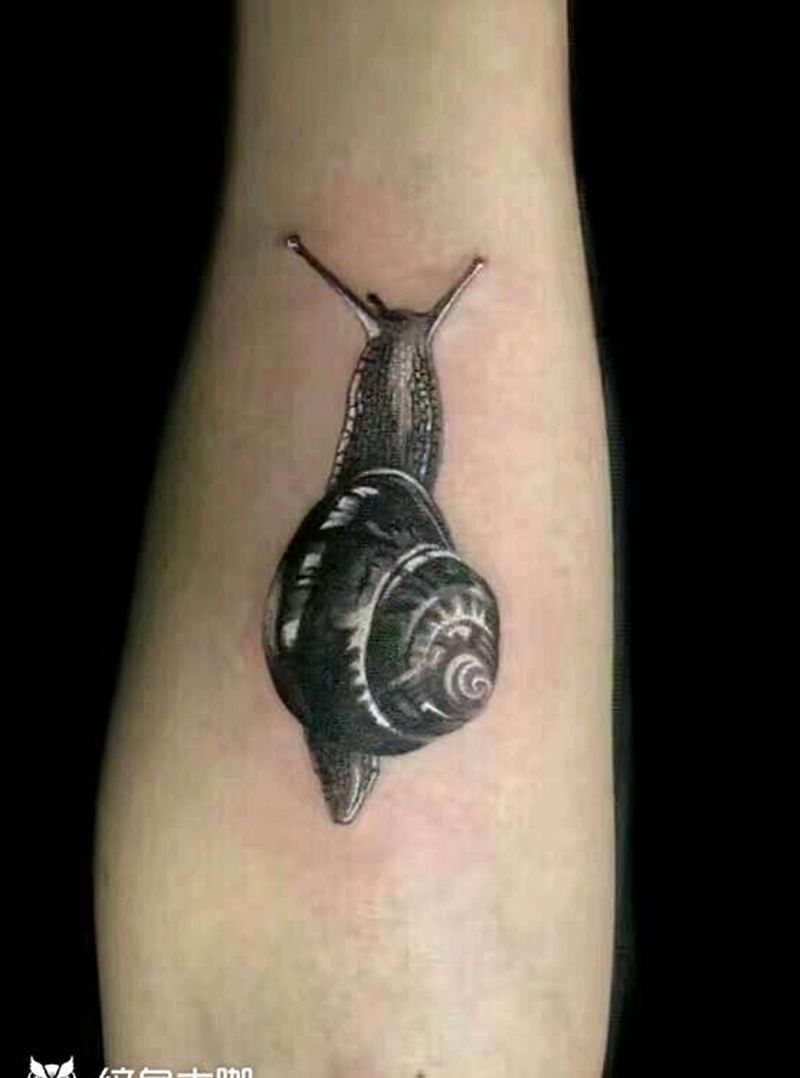 蜗牛。纹身图片