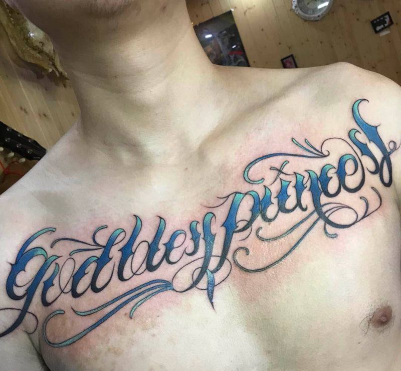 花体字纹身图片