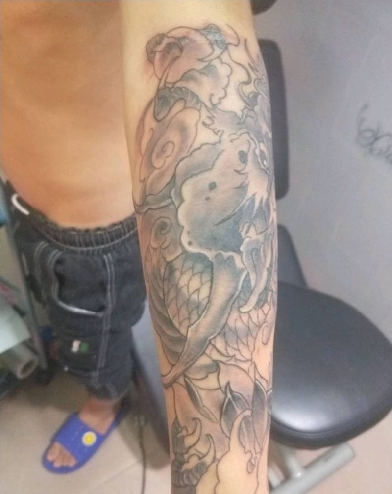 龙。纹身图片