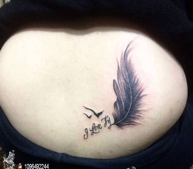 羽毛纹身图片