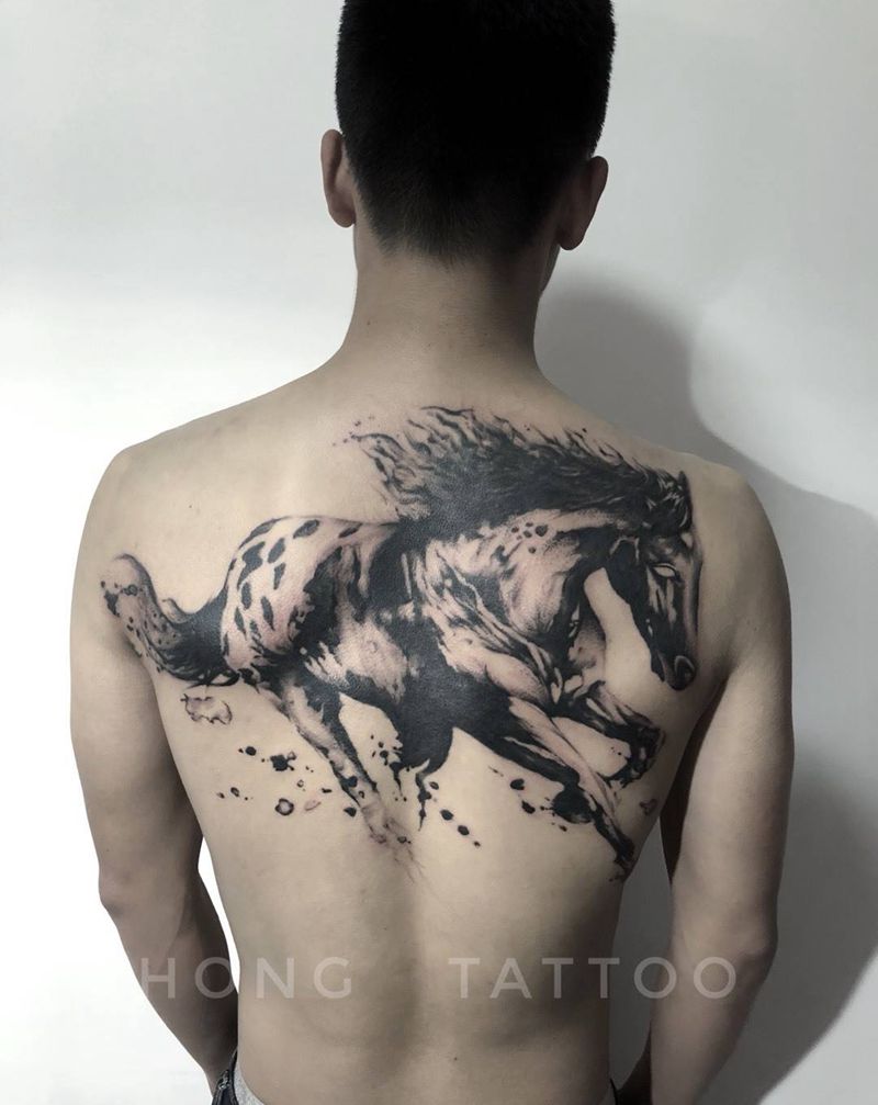 水墨风纹身图片