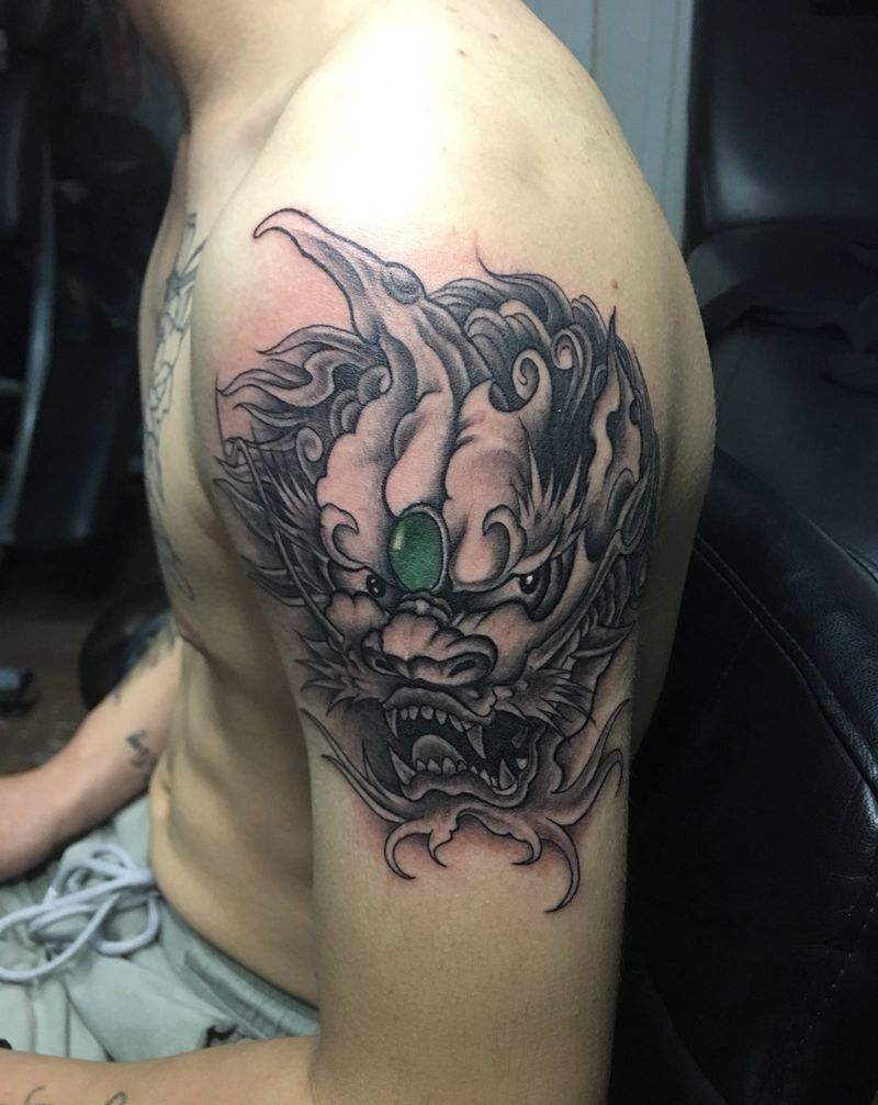 麒麟头纹身图片