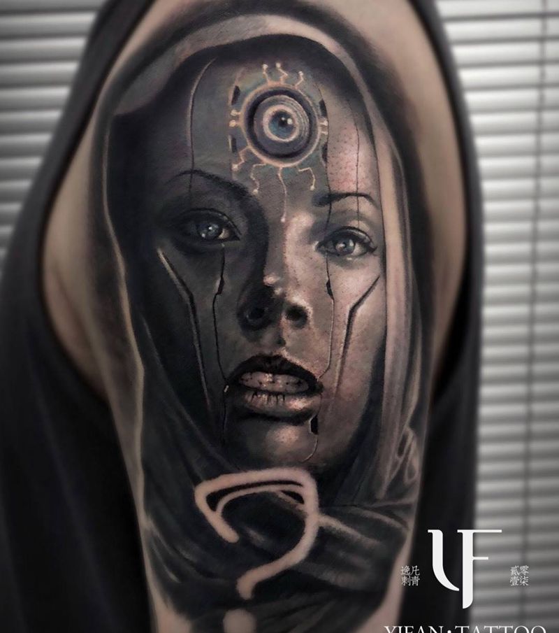 机械姬纹身图片