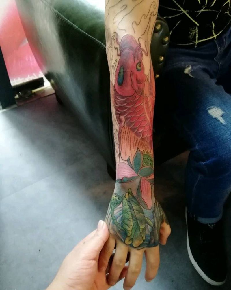 花臂作品纹身图片