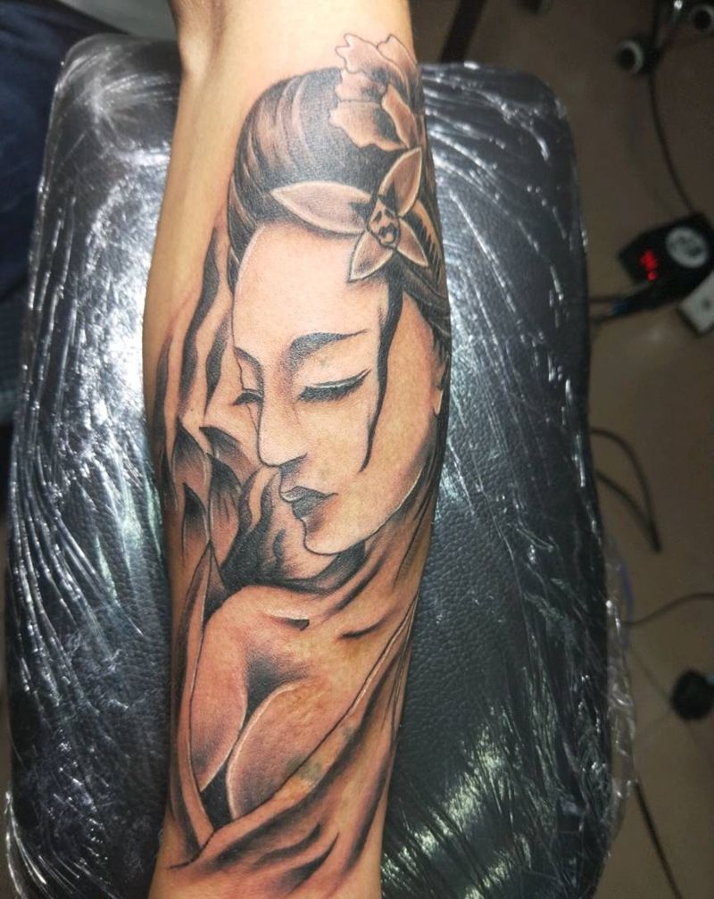 艺妓。纹身图片