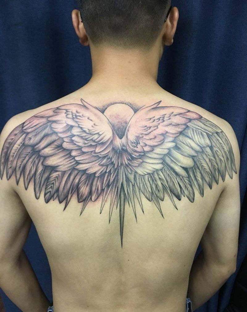 翅膀纹身图片
