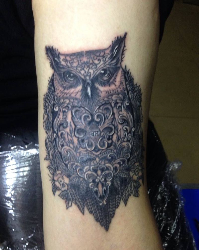 猫头鹰纹身图片