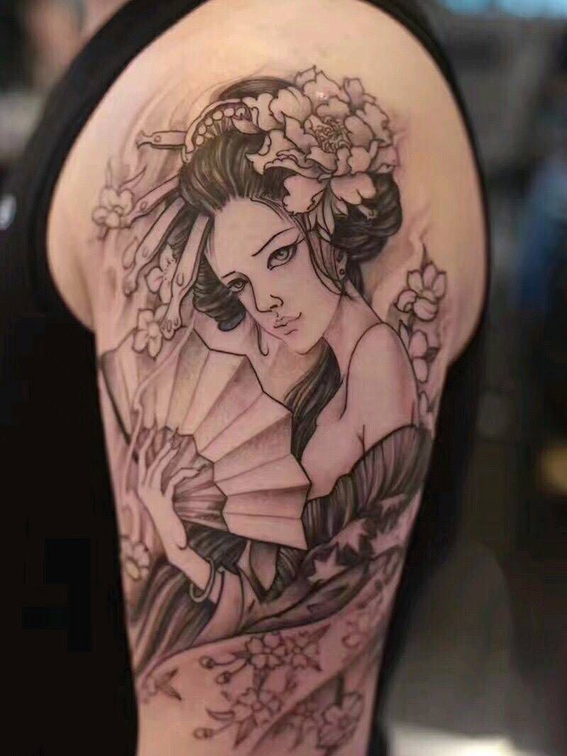 艺妓纹身图片