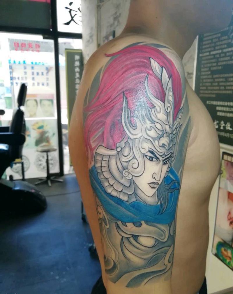 大臂纹身纹身图片_手臂新传统纹身图案