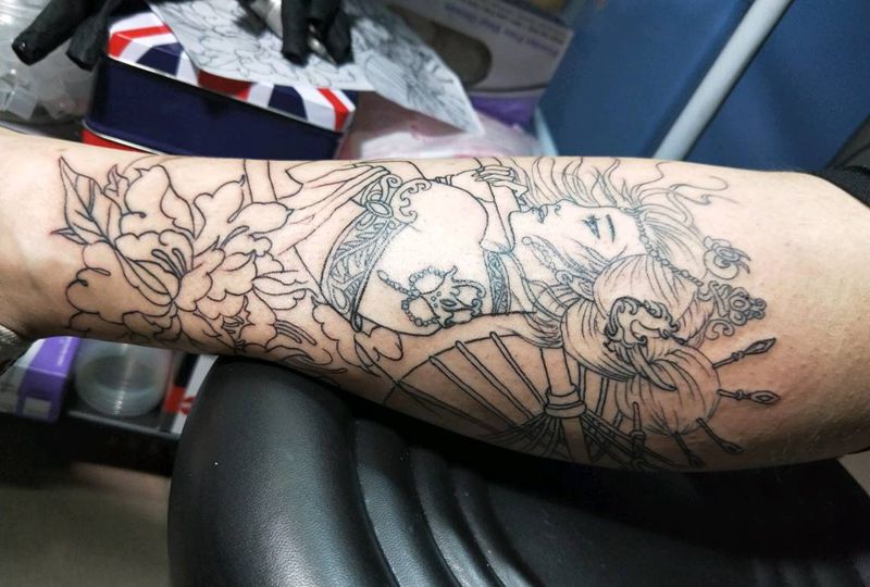 艺妓。纹身图片