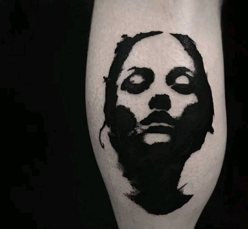 抽象人像。纹身图片