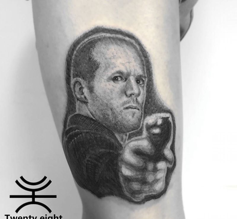 傑森斯坦森纹身图片