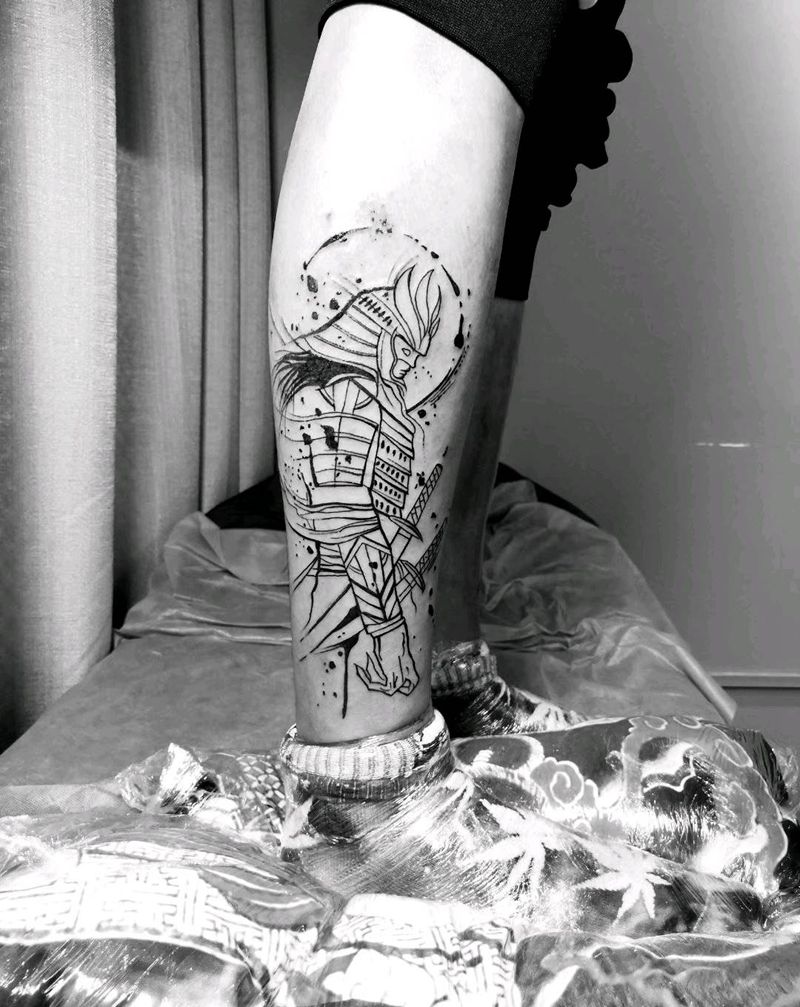 鬼武士纹身图片_图腾纹身图案