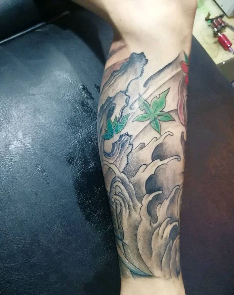 包小腿。纹身图片