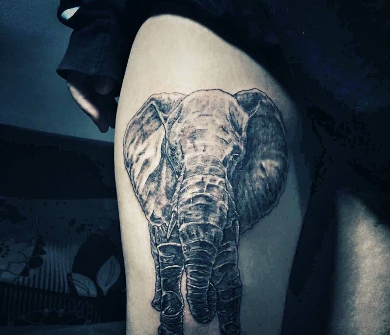 大象纹身图片