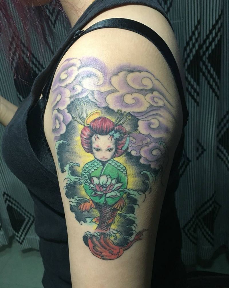 艺妓猫恢复后纹身图片