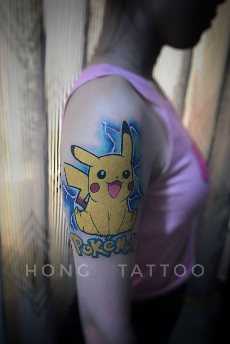 比卡丘纹身图片