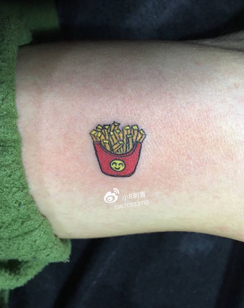 薯条纹身图片