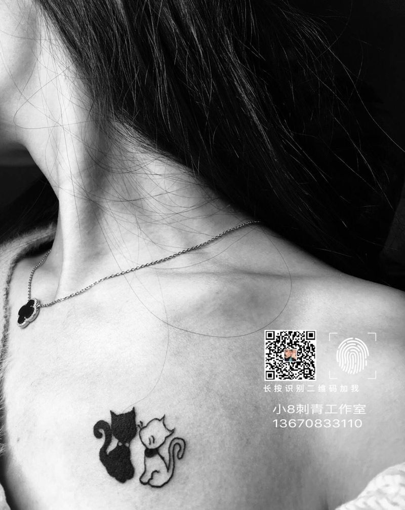 猫纹身图片