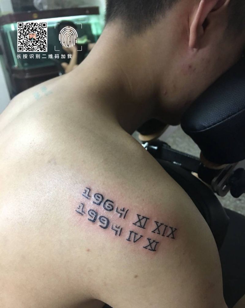 罗马数字纹身图片