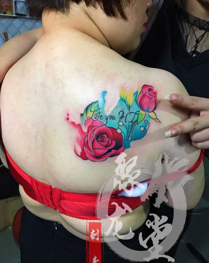 水彩纹身图片_成品纹身图案