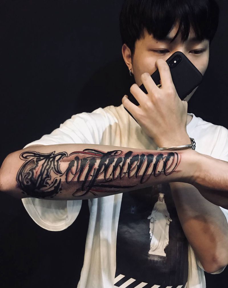 花体纹身图片_花体字纹身图案