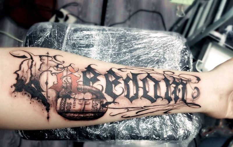 花体字纹身图片_花体字纹身图案