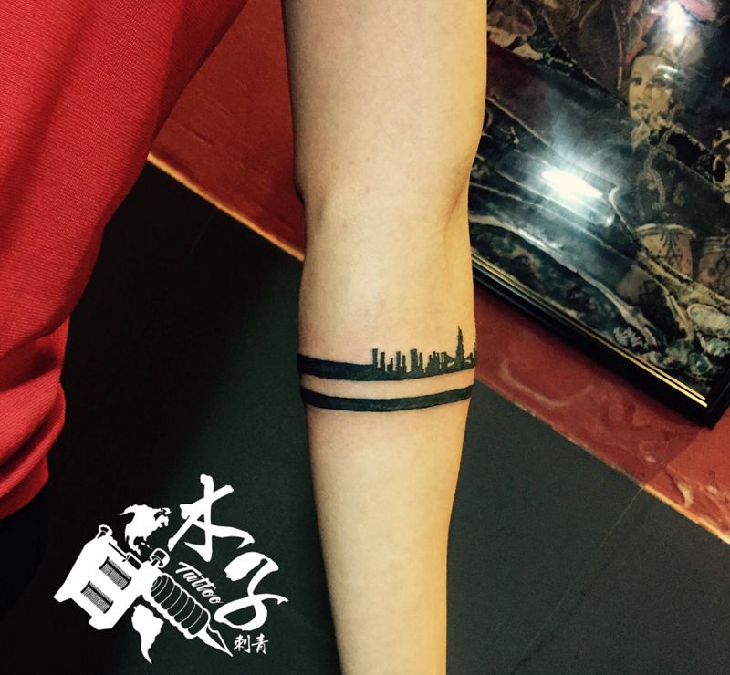 手环纹身图片_手臂纹身图案