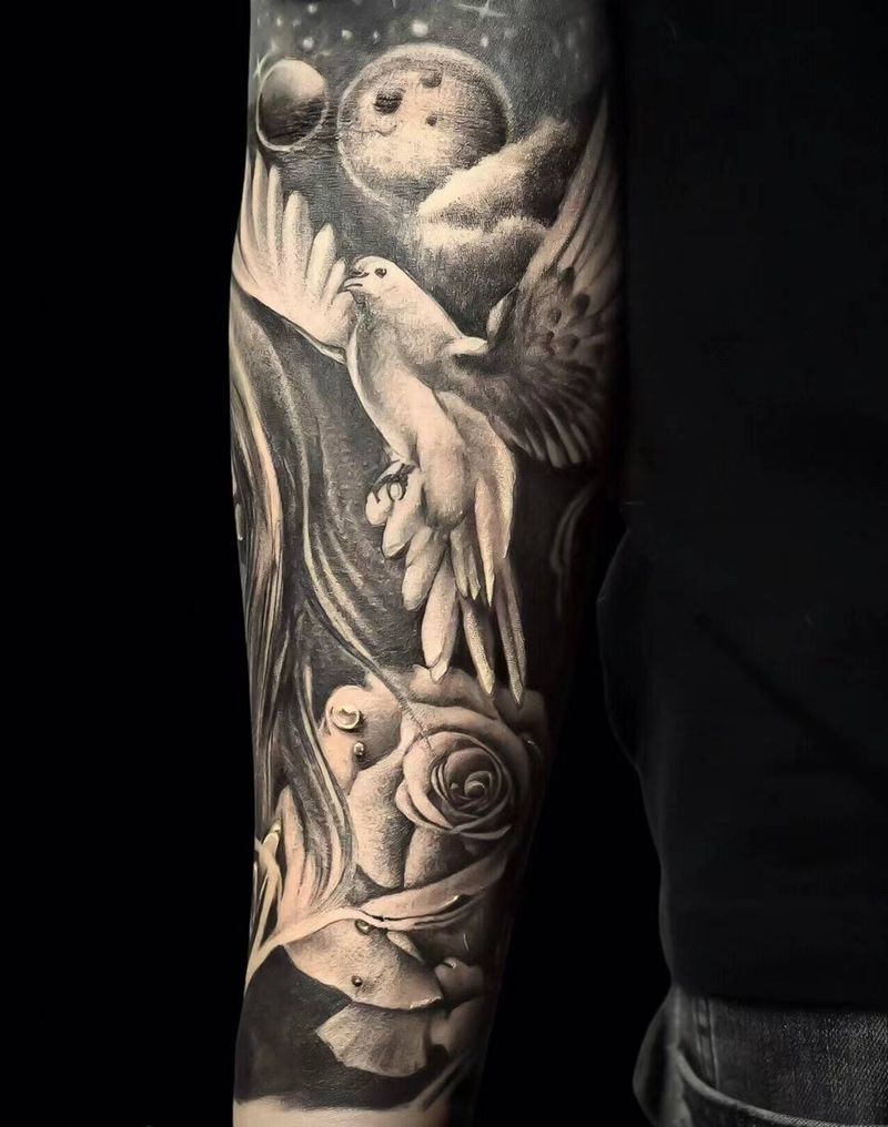 欧美风格纹身图片_手部手臂纹身图案