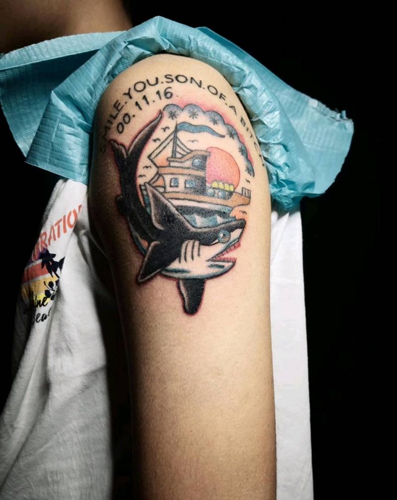 oldschool纹身图片_手臂Old School纹身图案