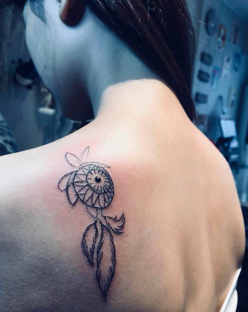 捕梦网纹身图片