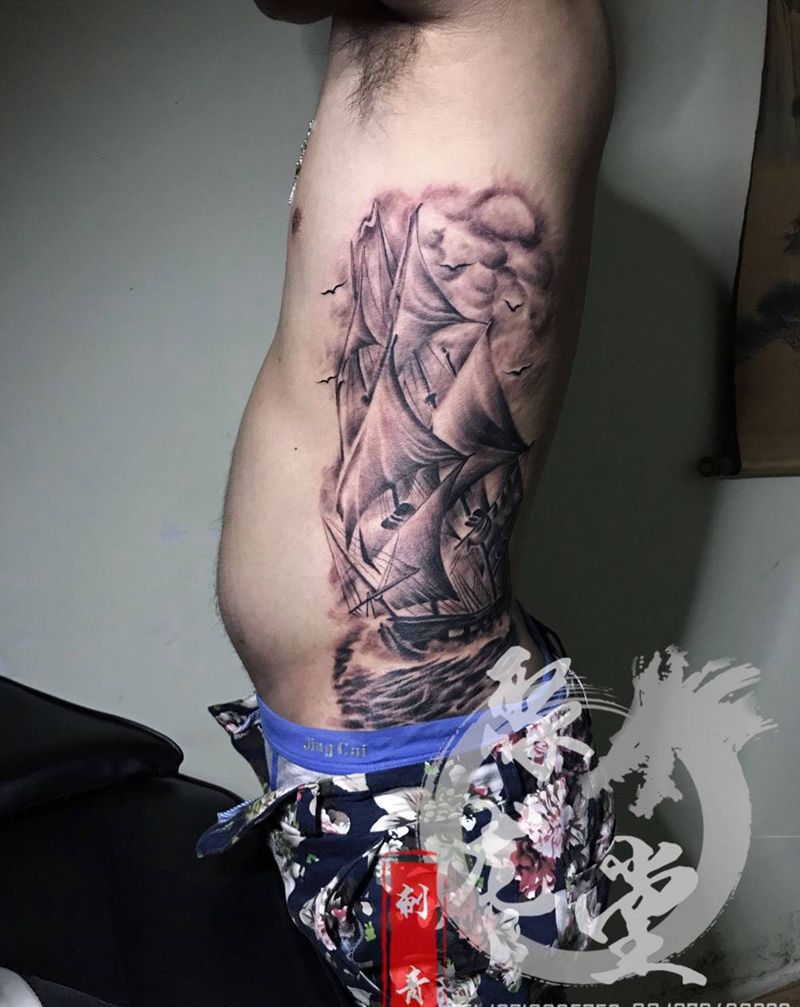 一帆风顺纹身图片