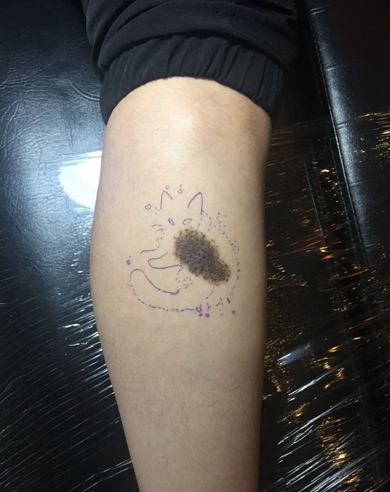 盖胎记纹身图片