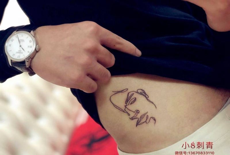 线条纹身图片