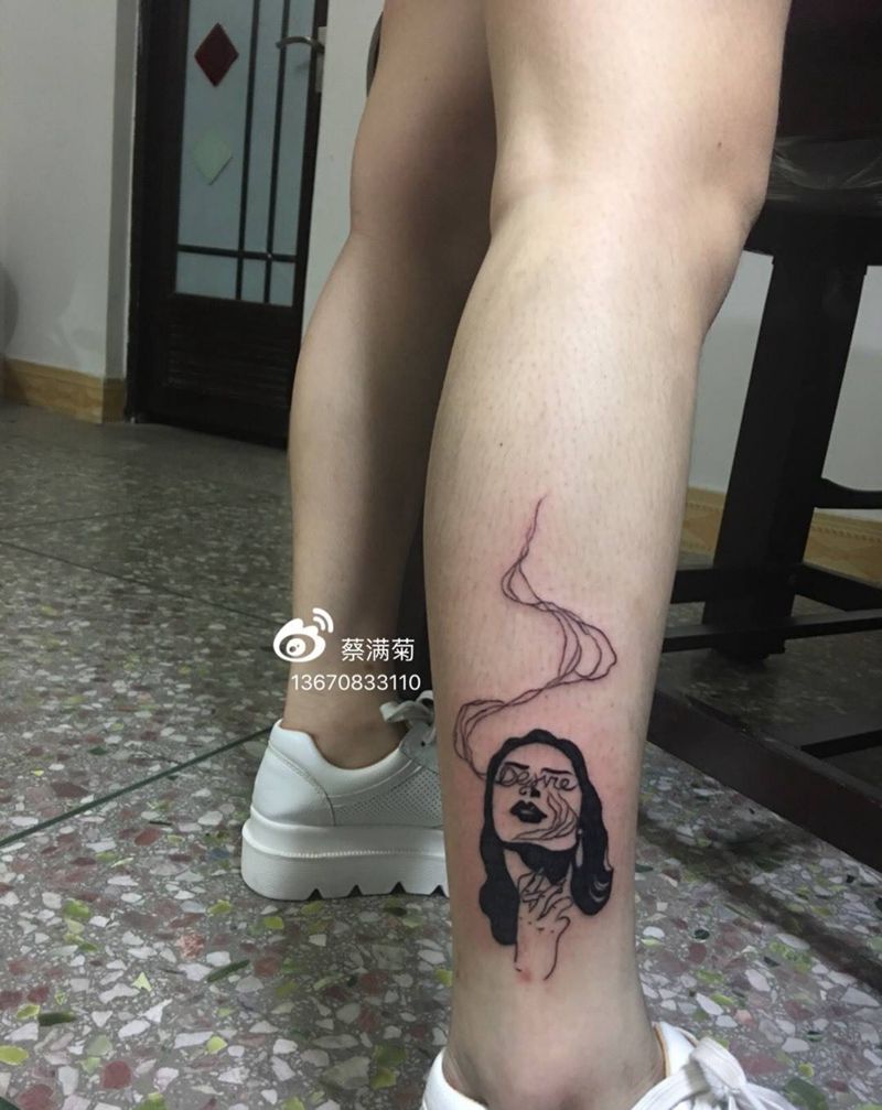 烟纹身图片